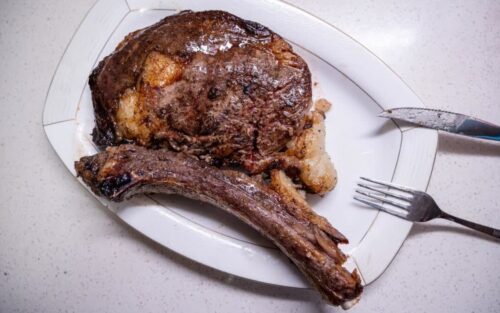 Click to view full screen Australian tomahawk steak, approximately 1.2 kg. photo review
